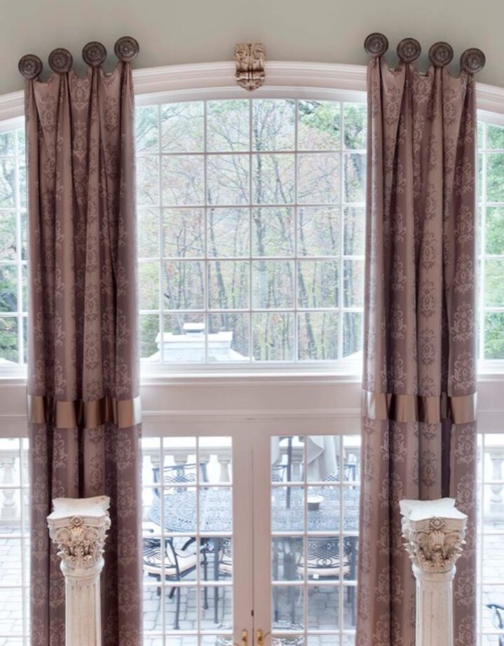 2-story Drapery with satin band